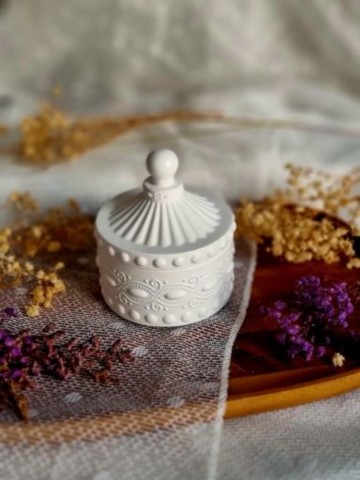 Bougies boîte bijoux céramique