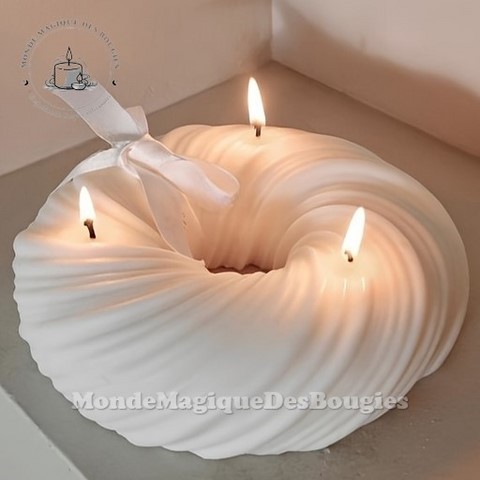 Bougie donut couronne torsade