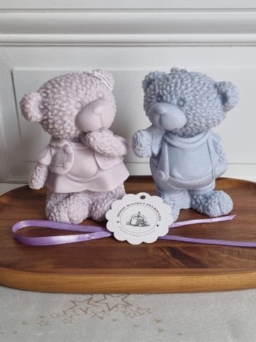 Bougie nounours duo luna et max