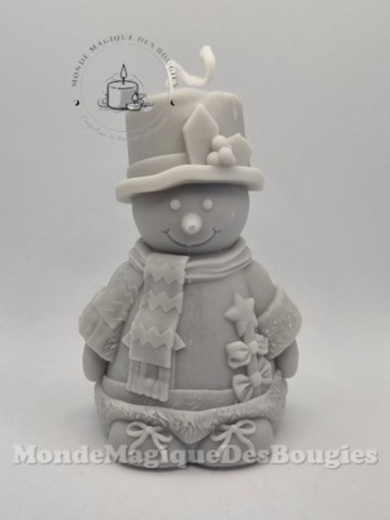 Bougies bonhomme neige